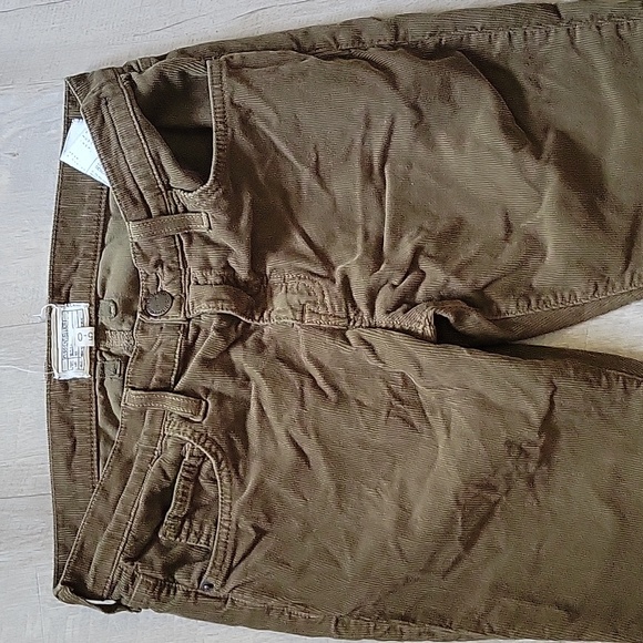Current Elliott olive green corduroy boyfriend jeans size 25 - Picture 7 of 10